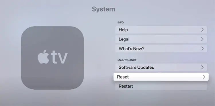 Apple TV Keeps Freezing? Here’s How to Fix It 36 Choose-System-Reset-