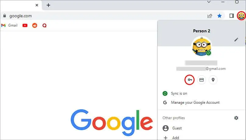 Chrome-Profile-Key-Icon-Password-manger