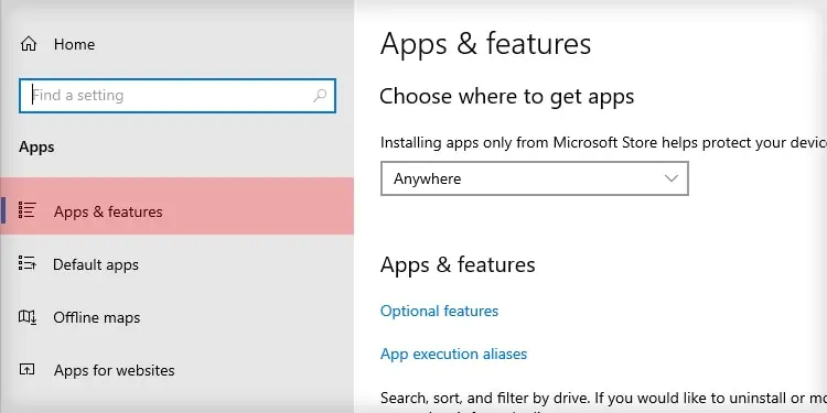 Apps Won’t Open on Windows? Here Are 6 Possible Fixes 61 Click-Apps-and-Features.
