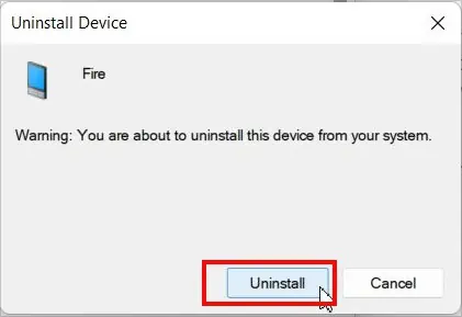 Kindle Fire Not Showing Up on Windows? 9 Ways to Fix it 56 Confirm-Uninstall-on-the-warning-pop-up-