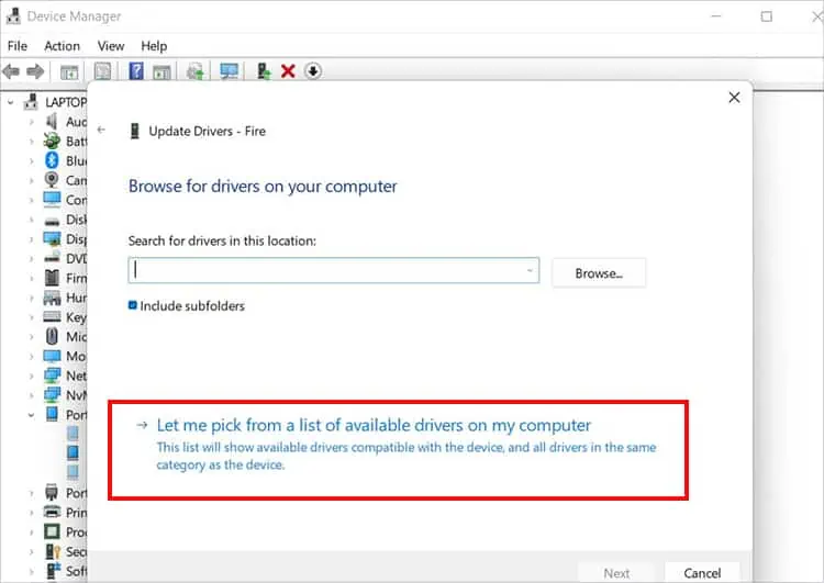 Kindle Fire Not Showing Up on Windows? 9 Ways to Fix it 52 Continue-by-selecting-Let-me-pick-from-a-list-of-available-drivers-on-my-computer-
