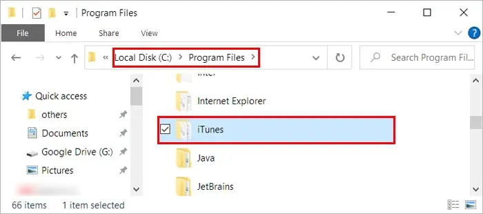 iTunes Not Working on Windows? Here's How to Fix It 29 Delete-iTunes-folder-Program-Files