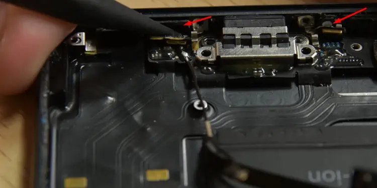 How to Fix a Loose iPhone Charging Port 32 Detach-the-two-microphones