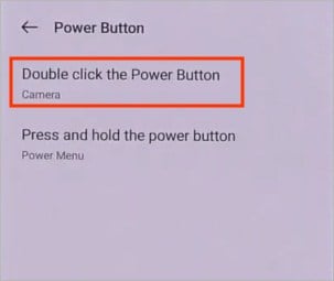 Disable-Camera-after-double-click-power-button