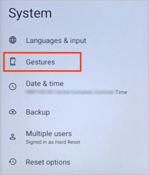 Gesture-setting-Motorola