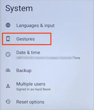 Gesture-setting-Motorola