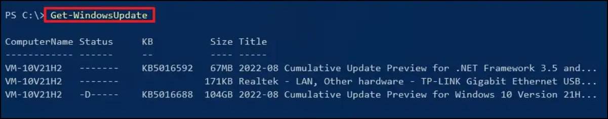 Get windows Update