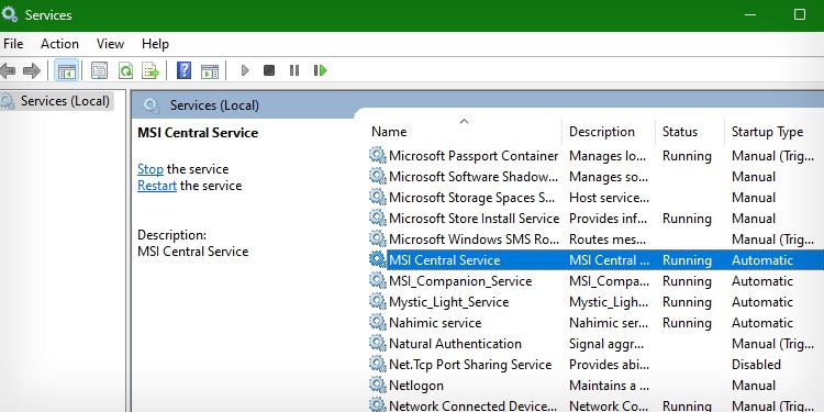 Locate-MSI-Central-Service-and-check-out-the-Status-and-Startup-type