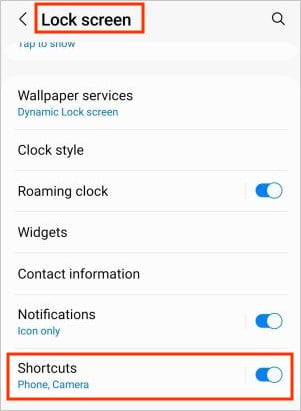 Lock-screen-shortcuts-Samsung-phone