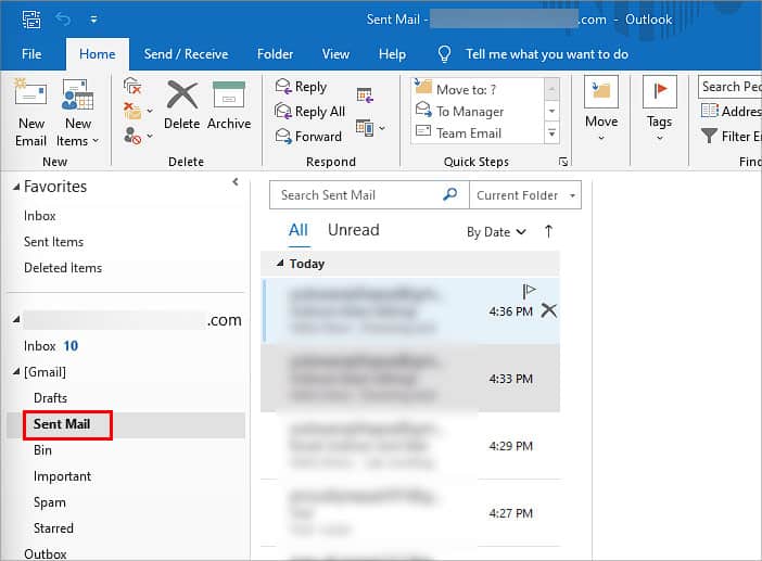Outlook-Sent-Items-Folder