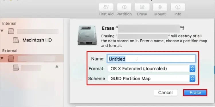 File syste m while formating usb on Mac