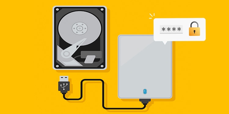 Password protect external hard drive