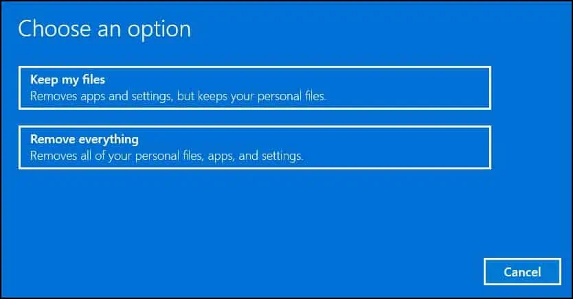 How to Fix if Updates and Settings not Opening in Windows 18 Reset-1