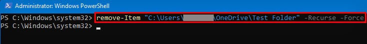 Run-Delete-OneDrive-Folder-using-PowerShell