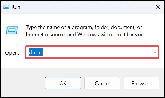 Run defragment utility