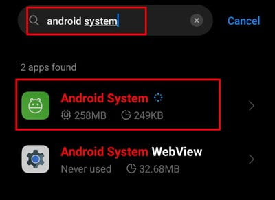 Search-for-Android-System-and-open-it