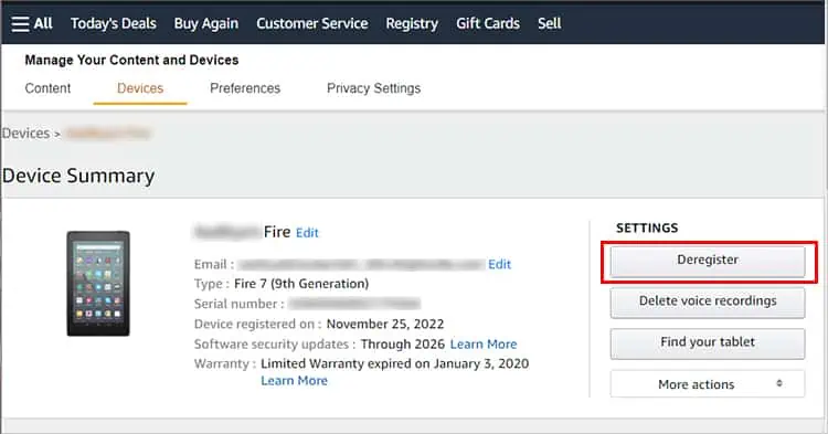 How to Reset an Amazon Fire Tablet 15 Select-the-Deregister-option-in-the-right-panel