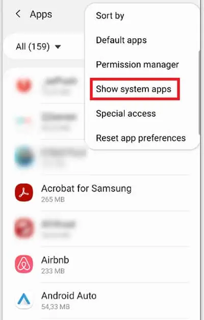 Tap-on-show-system-apps