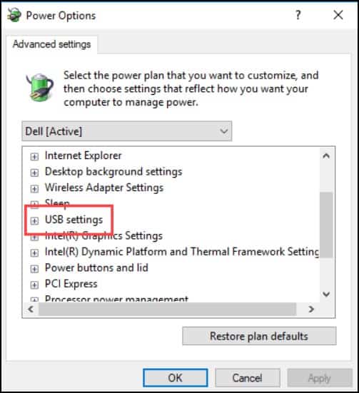 USB selective suspend