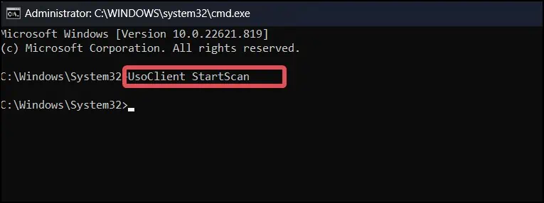 Uso-client-startscan