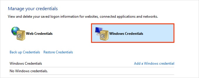 Windows-Credentials-Control-Panel