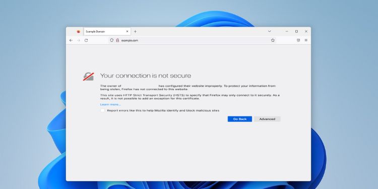 Your Connection Is Not Secure