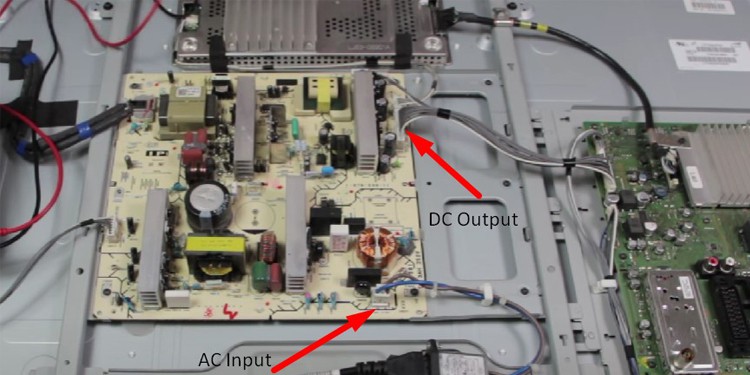 TV Won't Turn On? Here’s How to Fix It 6 ac-input-and-dc-output-in-power-circuit-board