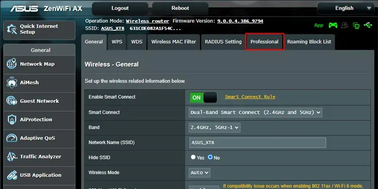 How to Turn Off Wi-Fi on Router 34 asus-router-professional-mode