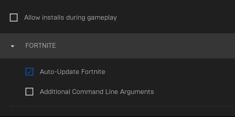 auto update fortnite