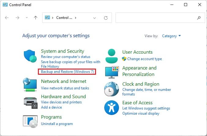 backup and restore windows 7