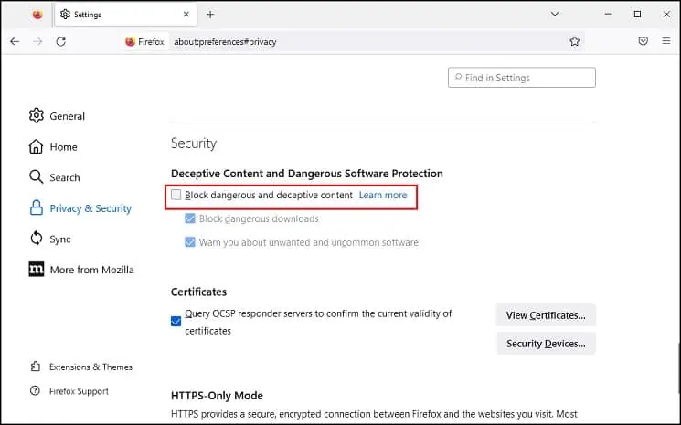 What Does "Your Connection is Not Secure" Error Mean? How to Fix It 15 block-dangerous-and-deceptive-content