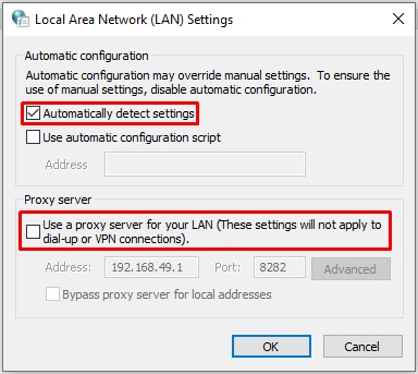 change lan settings