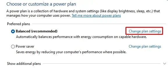 Fix: Windows Did Not Detect Any Networking Hardware 33 change-plan-settings-1
