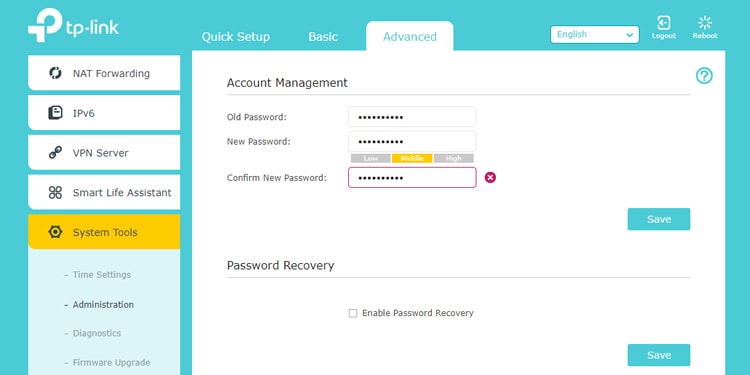 change-router-password-administration