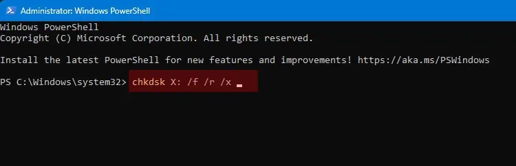 Apps Won’t Open on Windows? Here Are 6 Possible Fixes 55 chkdskf-x-f-r-x-1