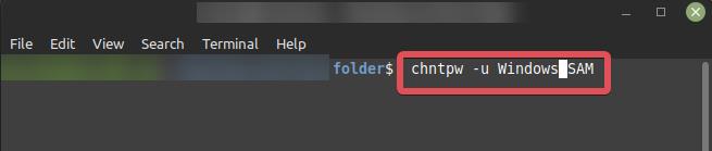 chntpw -u Windows SAM
