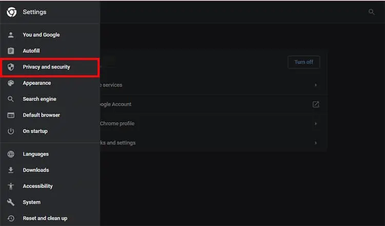 11 Ways to Fix Netflix Showing Black Screen 38 click-Privacy-and-Security