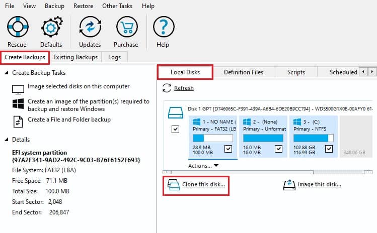 clone this disk