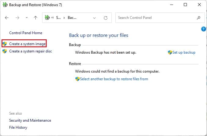 create a system image