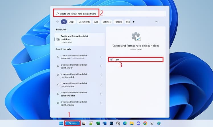 create and format hard disk partitions