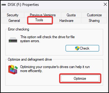 defrag disk