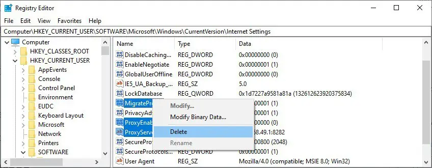 delete-proxy-keys-from-registry