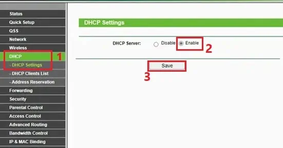 dhcp-settings-enable-in-router