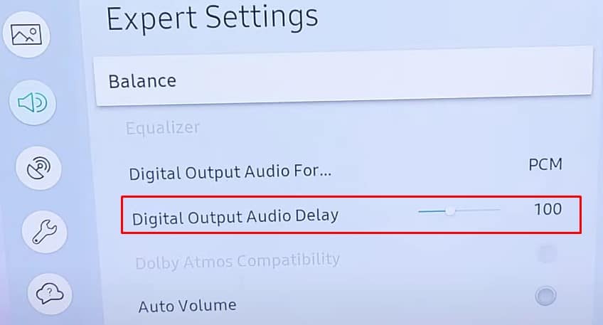 digital output audio delay