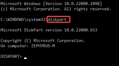 diskpart cmd