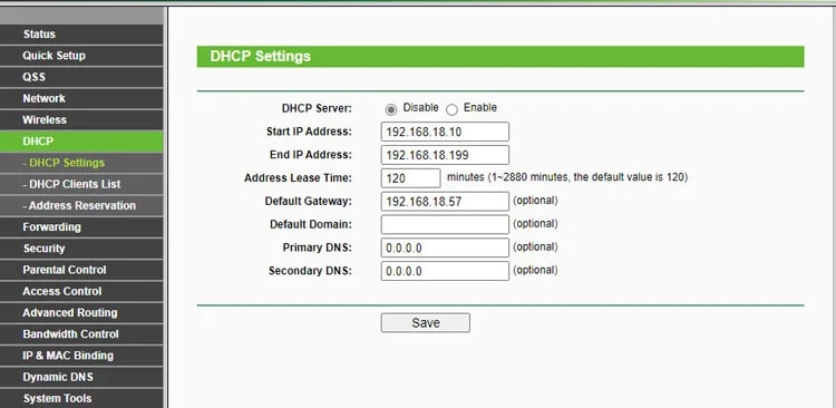 disable-dhcp-server-tplink-router