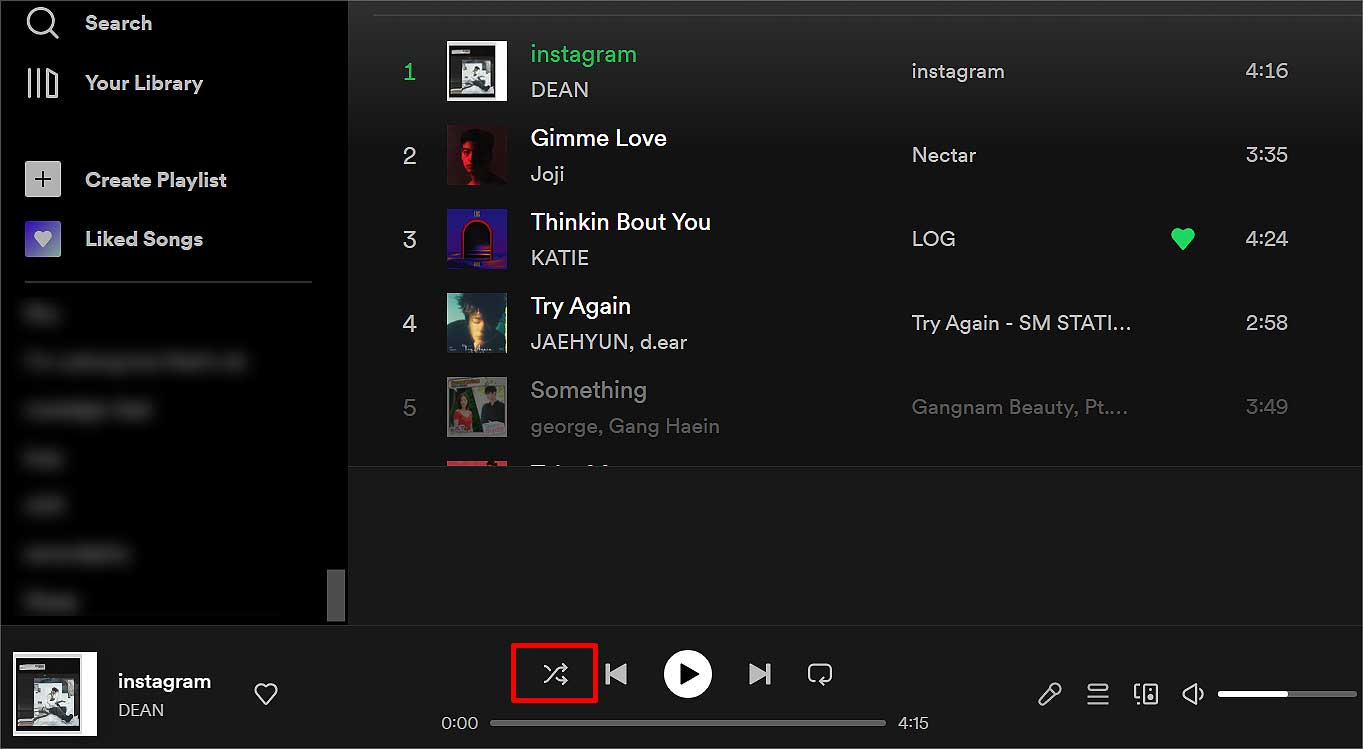 disable-the-shuffle-button-on-spotify