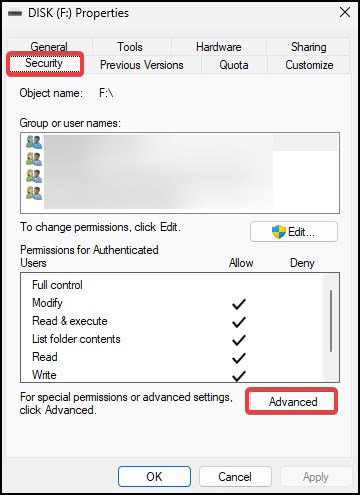 disk security