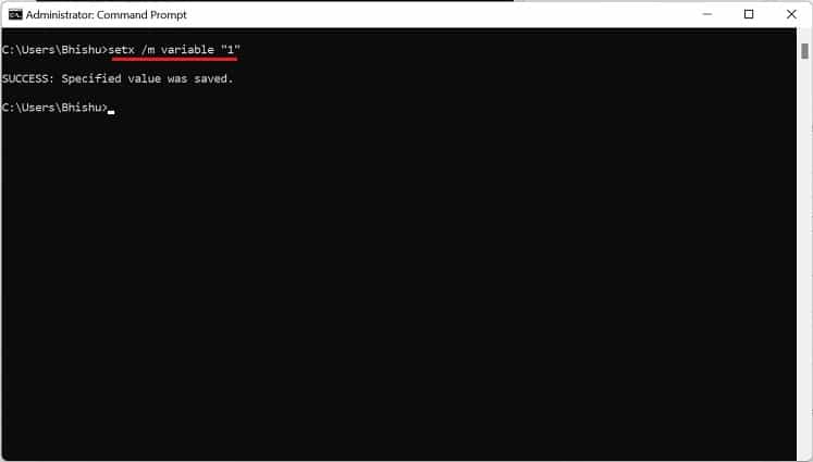 edit system environment variable in command prompt