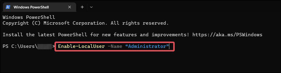 enable local user command
